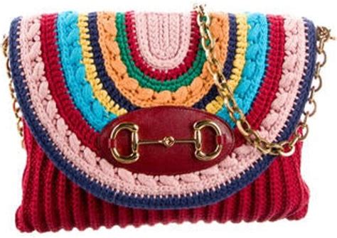 crochet gucci bag|gucci flap shoulder bag.